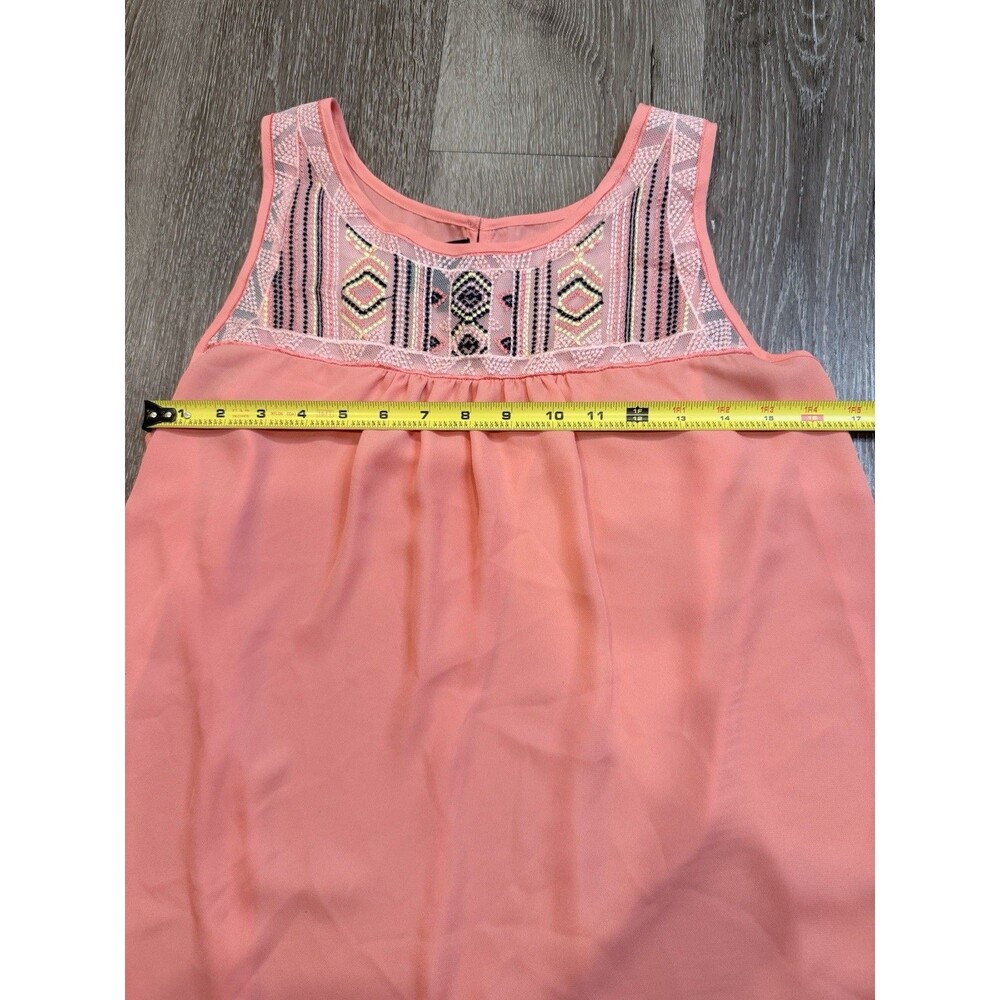Women's A. Byer Medium Short Sleeve Peach Top-EUC - Picture 10 of 10